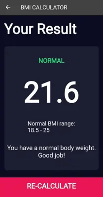 BMI Calculator Plus android App screenshot 2